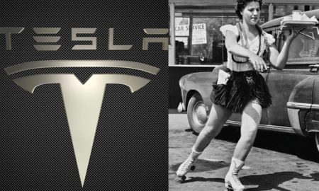 Tesla Supercharger Old-School Drive-In Restaurant